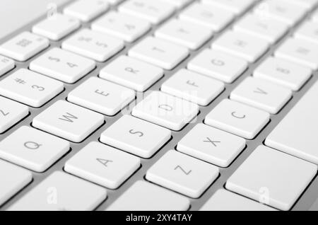 Nahaufnahme von einem weißen Computer Tastatur Stockfoto