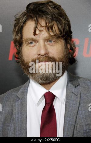 Zach Galifianakis bei der Premiere von „Keep Up with the Joneses“ in Los Angeles am 8. Oktober 2016 in den Fox Studios in Los Angeles, USA Stockfoto