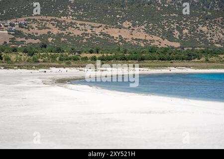 Türkisfarbener Salda See in Burdur Türkei. Türkischer Name Salda Golu Stockfoto