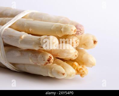 Ein Haufen frischer weißer Spargel vom Markt Stockfoto