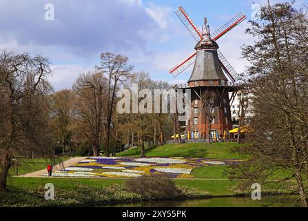 Muehle am Wall, Wallanlagen in Bremen, Park, berühmte Wallanlagen in Bremen, Deutschland, Europa Stockfoto