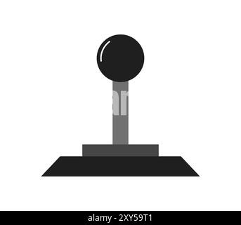 Joystick-Symbol in Vektor auf weißem Hintergrund dargestellt Stockfoto