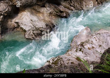 Blick auf die Lammerklamm-Schlucht bei Scheffau im Salzburger Land Stockfoto