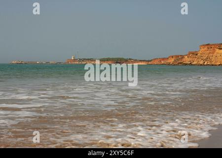 Leuchtturm am Strand von Conil de la Frontera/Spanien Stockfoto