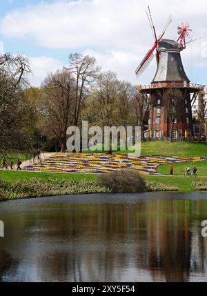 Muehle am Wall, Wallanlagen in Bremen, Park, berühmte Wallanlagen in Bremen, Deutschland, Europa Stockfoto
