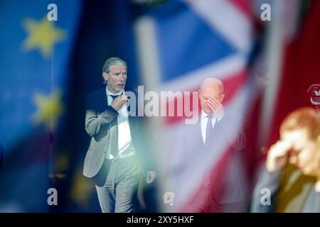 Berlin, Deutschland. August 2024. Bundeskanzler Olaf Scholz (SPD) erwartet den britischen Premierminister. Quelle: Kay Nietfeld/dpa/Alamy Live News Stockfoto