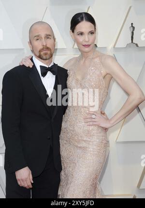 Sam Rockwell und Leslie Bibb bei den 91. Annual Academy Awards im Hollywood and Highland in Los Angeles, USA, am 24. Februar 2019 Stockfoto