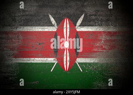 Flagge auf grungy verwittertem Hintergrund Stockfoto