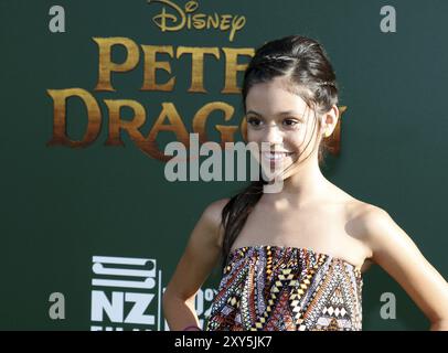 Jenna Ortega bei der Uraufführung von „Pete's Dragon“ am 8. August 2016 im El Capitan Theatre in Hollywood, USA Stockfoto
