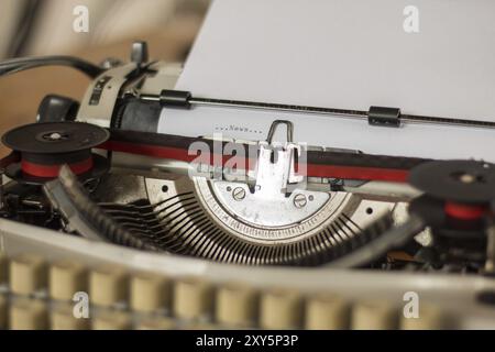 Altmodische vintage Schreibmaschine: closeup Bild Stockfoto