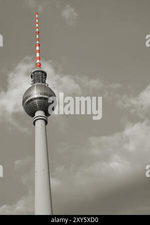 Der Fernsehturm, das Wahrzeichen im Zentrum Berlins Stockfoto