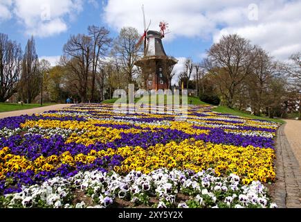 Muehle am Wall, Wallanlagen in Bremen, Park, berühmte Wallanlagen in Bremen, Deutschland, Europa Stockfoto