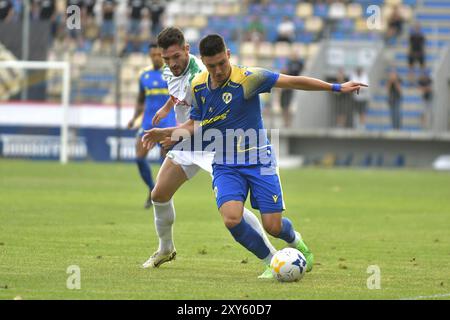 CUPA ROMANIEI LA FOTBAL , FC PETROLUL PLOIESTI VS ACS DUMBRAVITA , STADION ILIE OANA , PLOIESTI , 27.08.2024 Stockfoto