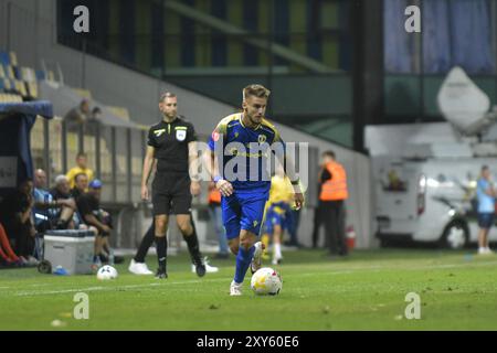 CUPA ROMANIEI LA FOTBAL , FC PETROLUL PLOIESTI VS ACS DUMBRAVITA , STADION ILIE OANA , PLOIESTI , 27.08.2024 Stockfoto