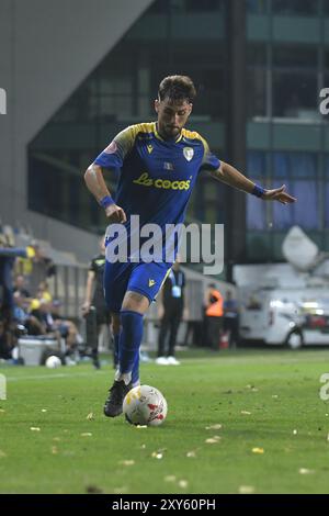 CUPA ROMANIEI LA FOTBAL , FC PETROLUL PLOIESTI VS ACS DUMBRAVITA , STADION ILIE OANA , PLOIESTI , 27.08.2024 Stockfoto