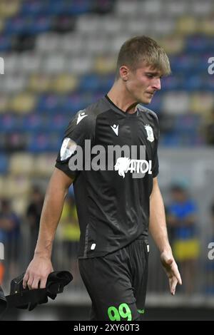 CUPA ROMANIEI LA FOTBAL , FC PETROLUL PLOIESTI VS ACS DUMBRAVITA , STADION ILIE OANA , PLOIESTI , 27.08.2024 Stockfoto