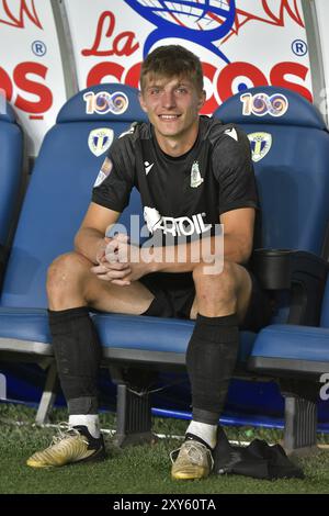 CUPA ROMANIEI LA FOTBAL , FC PETROLUL PLOIESTI VS ACS DUMBRAVITA , STADION ILIE OANA , PLOIESTI , 27.08.2024 Stockfoto