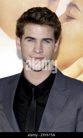 Liam Hemsworth bei der Premiere von „The Last Song“ in Los Angeles am 25. März 2010 in den ArcLight Cinemas in Hollywood, USA Stockfoto