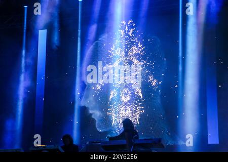 Tangerine Dream tritt live beim HEUTIGEN Festival 2024 am 27. August 2024 in Turin auf. Stockfoto