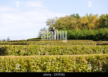 Minotaur-Statue im Garten von Cawdor Castle, Invergordon, Schottland, Großbritannien Stockfoto