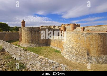 Fort von Salses in Südfrankreich, altes Fort de Salses in Südfrankreich Stockfoto