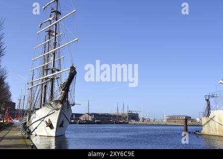 Den Helder, Niederlande. April 2023. Der Clipper Artemis im Hafen von den Helder Stockfoto