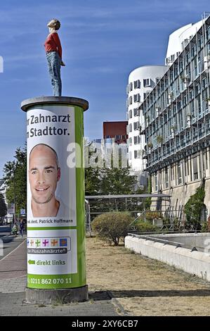 Marlis, heiliger im Hafen, Werk von Christoph Poeggeler Stockfoto