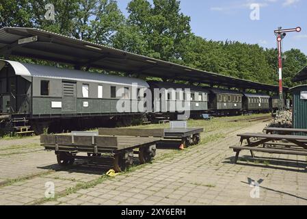 Europa, Deutschland, Aumuehle, Holstein, Herzogtum Lauenburg, Metropolregion Hamburg, Motorschuppen Museumsbahn Aumuehle, Freigelände, Wag Stockfoto