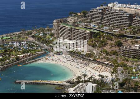 Hotelkomplex in Anfi del Mar, Arguineguin, Gran Canaria, Kanarischen Inseln, Spanien, Anfi del Mar, Playa de la Verga, Gran Canaria, Kanarische Inseln, Spanien, Stockfoto