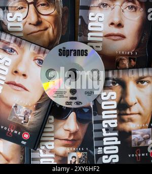 DVD-Box-Set der Sopranos TV-Serie. Erstmals 1999 auf HBO veröffentlicht. Stockfoto