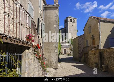 La Couvertoirade, La Couvertoirade eine mittelalterliche Festungsstadt in Aveyron, Frankreich, Europa Stockfoto