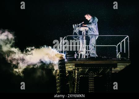 25. August 2024 - Leeds, UK: Fred Again Schlagzeilen beim Abschlussabend des Leeds Festivals 2024 Stockfoto