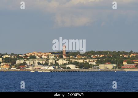 Blick auf Visby mit seiner historischen Altstadt. Blick auf Visby auf Gotland Stockfoto