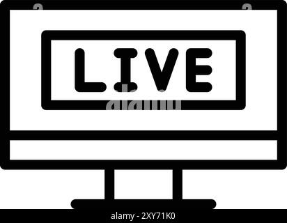 Live-Stream-Vektor-Symbol-Design-Illustration Stock Vektor