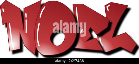 Noel - Graffiti-Stil, coole Street Art-Schriftart, vollständig editierbar. Farbe: ROT Stock Vektor