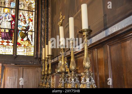Paris, Frankreich. August 2022. Das Innere der Eglise Saint Severin im Quartier Latin in Paris Stockfoto