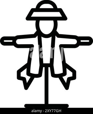 Illustration Des Symbols „Scarecrow Vector“ (Vogelscheuchen) Stock Vektor