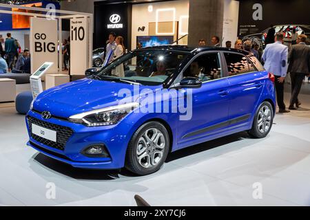 Das Modell Hyundai i20 wurde auf der IAA in Frankfurt vorgestellt. Frankfurt, Deutschland - 11. September 2019 Stockfoto