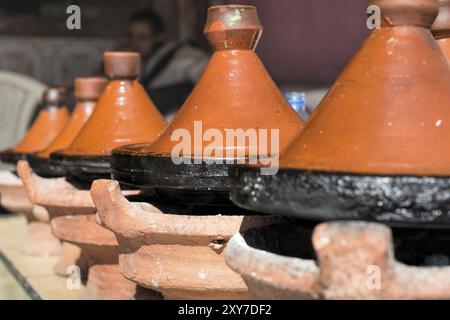 Tajine (Tagine) in Marokko Stockfoto