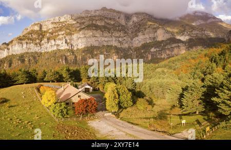 Bergregion Gabardito, Hecho-Tal, westliche Täler, Pyrenäen-Gebirge, Provinz Huesca, Aragon, Spanien, Europa Stockfoto