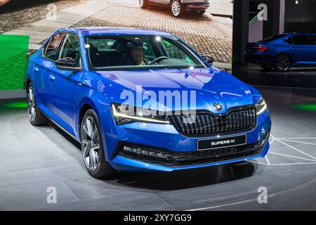 Skoda Superlative Iv Car Wurde Auf Der Iaa In Frankfurt Vorgestellt. Deutschland - 11. September 2019 Stockfoto