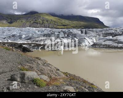 Svinafellsjokull-Gletscher im Skaftafell-Nationalpark, Island, Europa Stockfoto