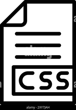 CSS-Vektorsymbol Design-Illustration Stock Vektor