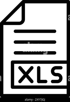 XLS Vector Symbol Design Illustration Stock Vektor