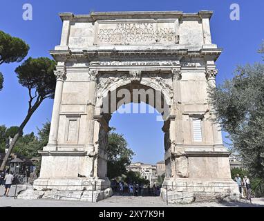 Titusbogen, Eintritt zum Forum Romanum Stockfoto