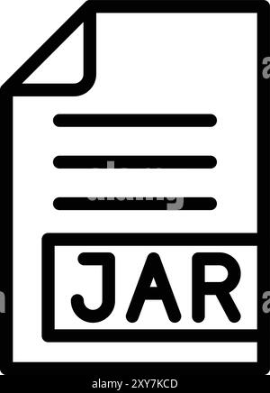 Illustration zum Design des JAR-Vektorsymbols Stock Vektor