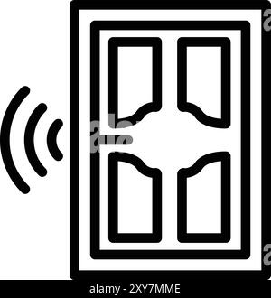 Illustration Zum Design Des Smartdoor Vektor-Symbols Stock Vektor
