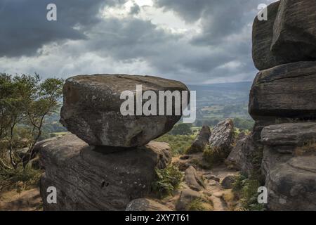 Malerischer Blick auf Brimham Rocks in Yorkshire Dales National Park Stockfoto