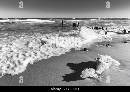 Winter an der Ostseeküste bei Kühlungsborn Stockfoto