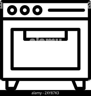 Illustration Des Backofen-Vektor-Symbols Stock Vektor